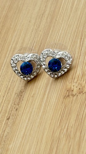 Ladies silver crystal studs - ladies,