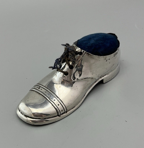 Edwardian silver shoe pin - silver,