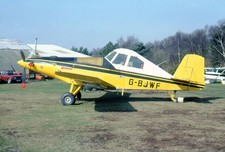 Ayres S-2R 3S Thrush Commander, G-BJWF at Hurn, 25 Mar 1982 - Original slide