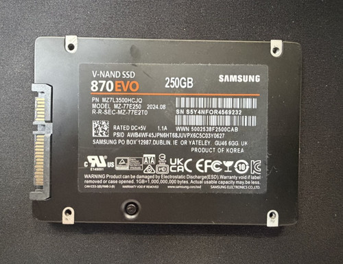 Samsung 870evo 250gb ssd - 250gb,