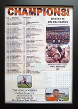 Barnet FC National League champions 2025 - souvenir print