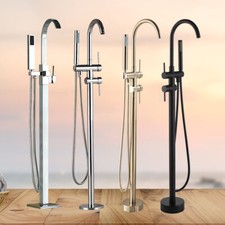 Bathtub Faucet Freestanding Floor Mounted Bath Tub Filler Faucet Shower Tap