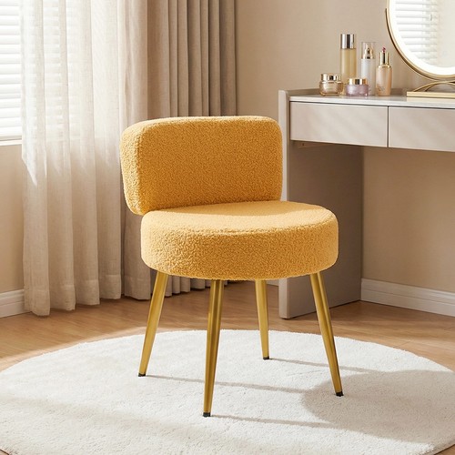 Round velvet footstool - round, ottoman