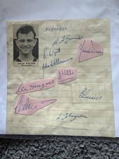Plymouth Argyle - 9 Signatures on lined paper
