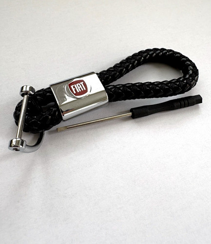 Fiat keyring leather gift - leather,