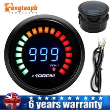 2'' 52mm Car Tachometer RPM Meter Digital Analog 20 LED Tacho Rev Counter Gauge