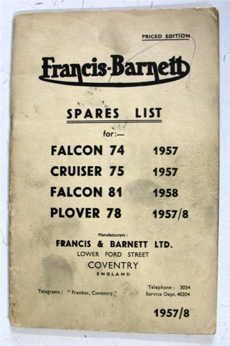 Francis barnett falcon cruiser - francis,
