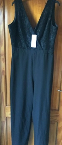 Lipsy black jumpsuit size - black,