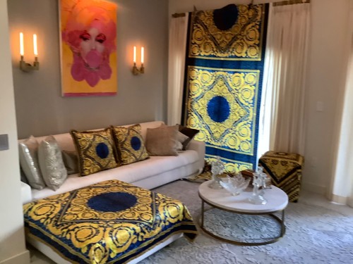Custom made versace throw - made,