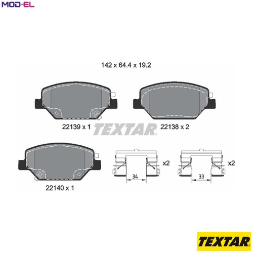 Brake pad set disc - set,