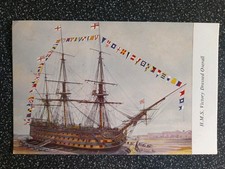 Postcard H.M.S. Victory Dressed Overall  April 1967 First Day Of Issue Gibraltar