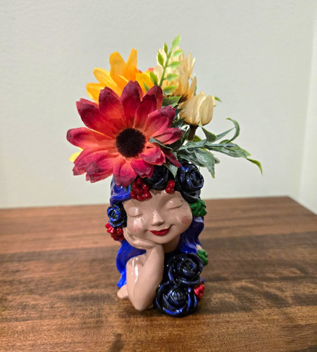 Hand painted plaster floral - hand,