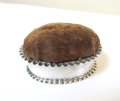Antique pin cushion - pin, silver
