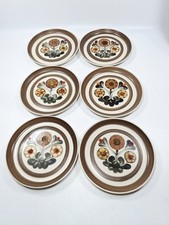 Langley Vintage Tea Side  Plates Mayflower Design Denby Gill Pemberton 1960s MCM