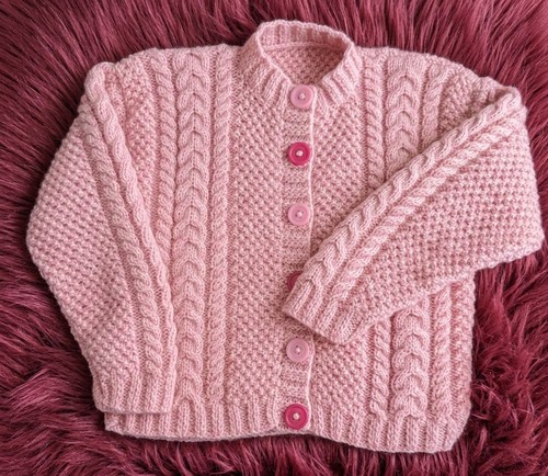 Hand knitted girls - girls, pale