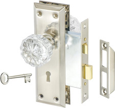 Mortise Lock Set with Crystal