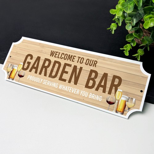 Garden bar sign for home - garden,