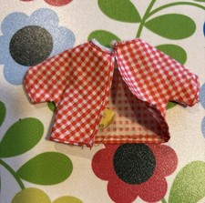 Amanda Jane Doll Red  White Gingham Blouse , England Vintage