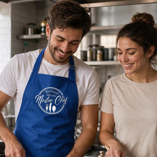 Personalised mens apron master - mens,