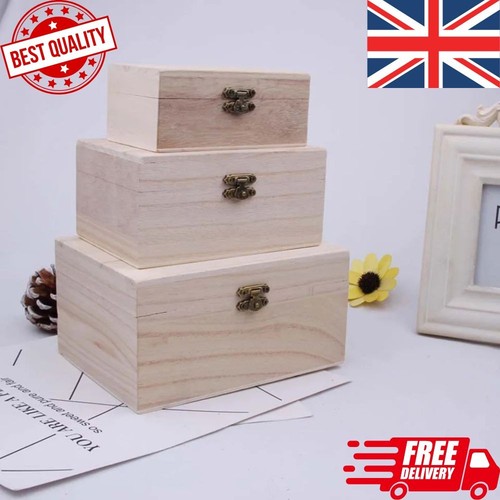 Wooden square hinged storage - square,