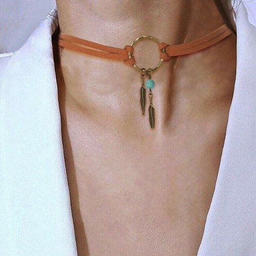 Suede choker necklace for - suede,