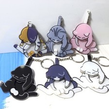 Pull Play Egg Cat Keychain 3d