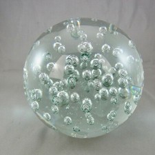 Large Old Paperweight Glass