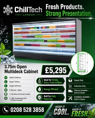 75m multideck display - 3.75m,