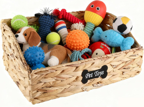 Trapezoid pet dog toy - dog, basket