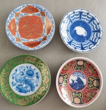 Set 4 Vintage Franklin Mint Miniature Porcelain  Plate 3 Inch 1982 Made In Japan