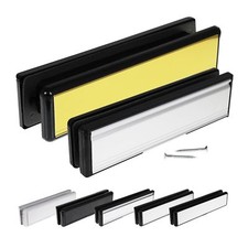 Yale UPVC Letter Plate Yale 10 & 12 Inch Door Letter Box White Gold Chrome Black