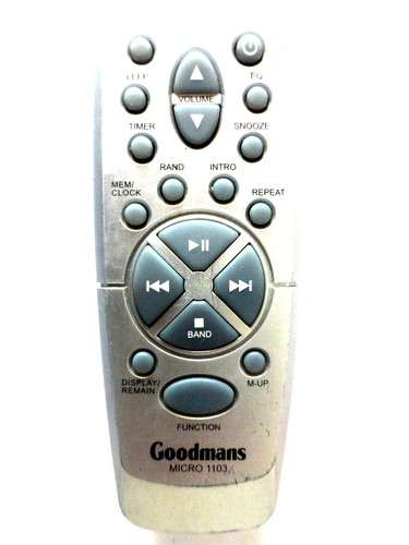 Goodmans hifi remote control - goodmans,