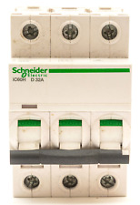 SCHNEIDER A9F55332 D32 MCB 32 AMP ACTI9 IC60H TYPE D 32A TRIPLE POLE 3 PHASE