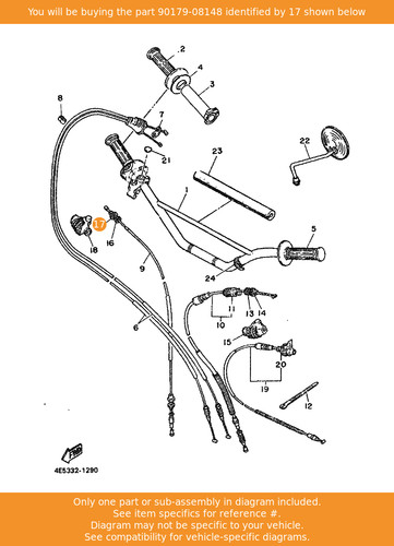 Yamaha nut 90179 08148 oem - 90179-08148,