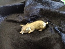 SOILD BRASS Piggy Pig FIGURINE
