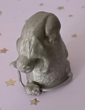 Pewter Thimble CAT & MOUSE