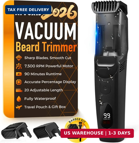 Vacuum beard trimmer for - vacuum,