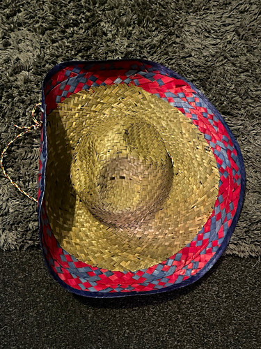 Straw mexican sombrero costume - straw,