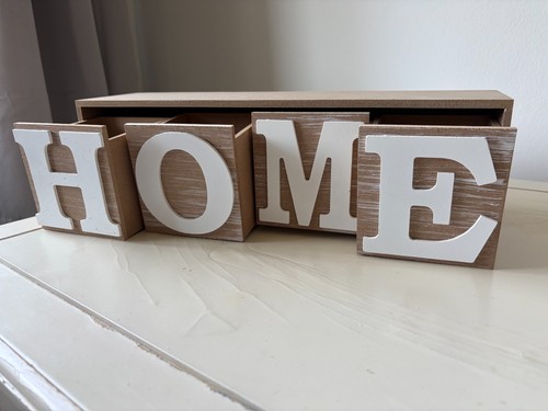 Wood home storage box - wood, drawer