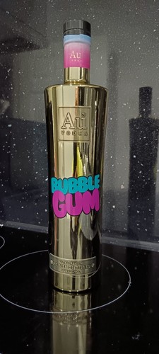 Empty gold vodka bottle - empty,