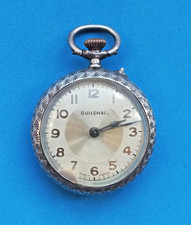 Antique 925 Solid Silver Ladies Pocket Watch 1931 George Stockwell & Co WORKING