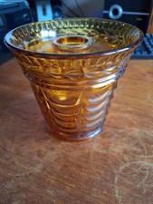 Antique amber pressed glass