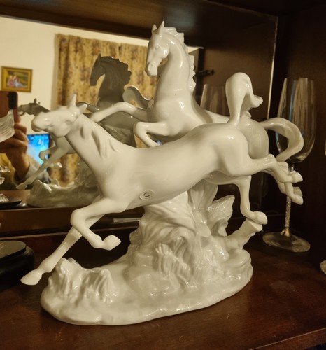 Lladro galloping horses with - lladro,