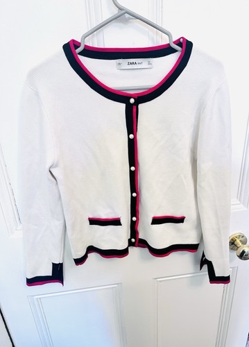 Zara collarless cardigan