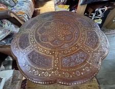 Hand carved table indian - indian, hall