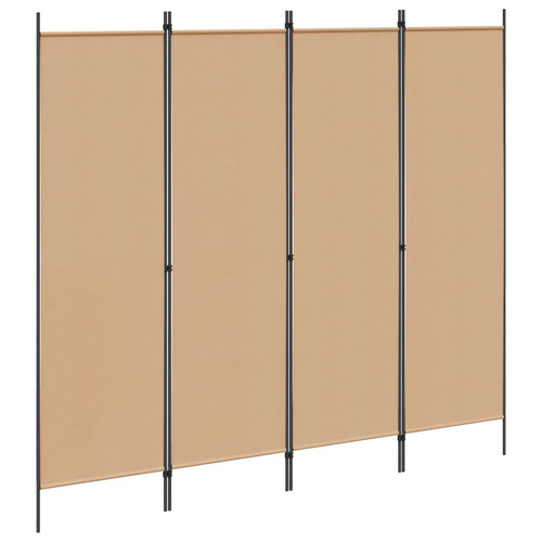 Panel room divider beige 200 - 4-panel,