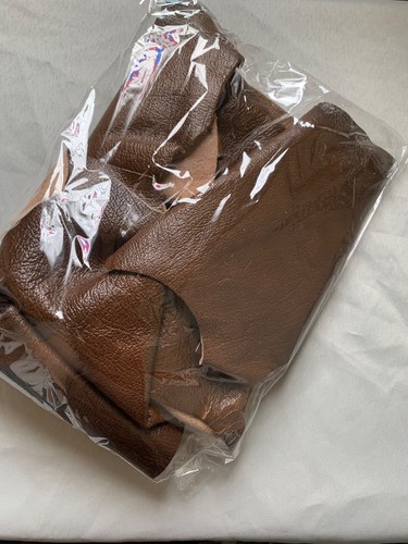 Genuine brown leather scrap