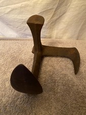 Vintage Cast Iron Shoe Last Cobblers Anvil Old Metal Triple Foot No:1