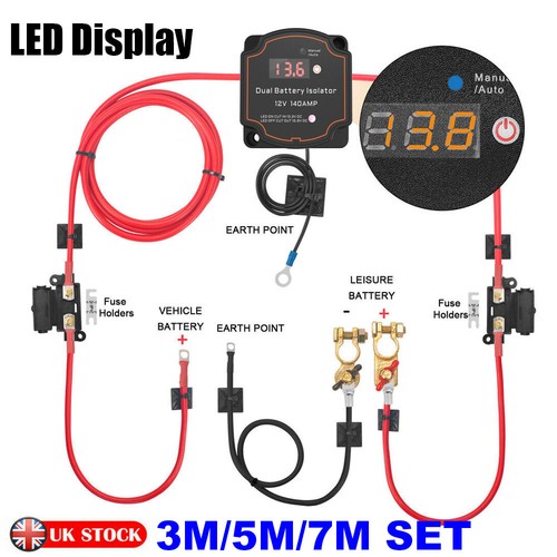 Split charge relay kit - 3-7m,