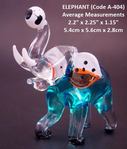 Glass elephant figurine - glass,